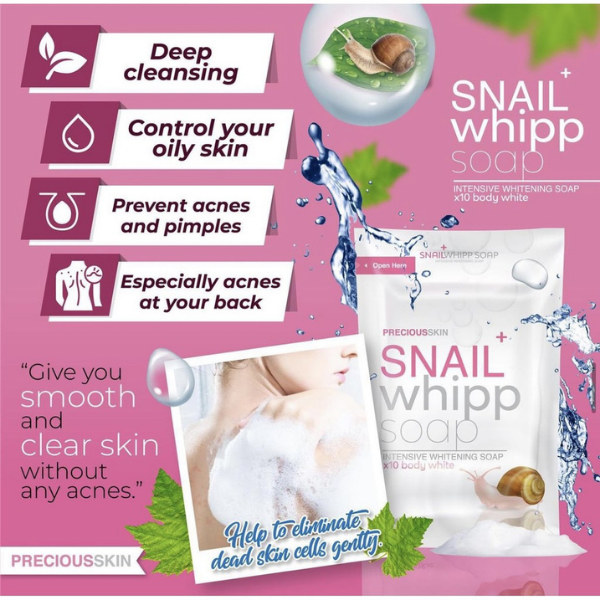 Precious Skin Snail White X10 Whipp Soap Body White