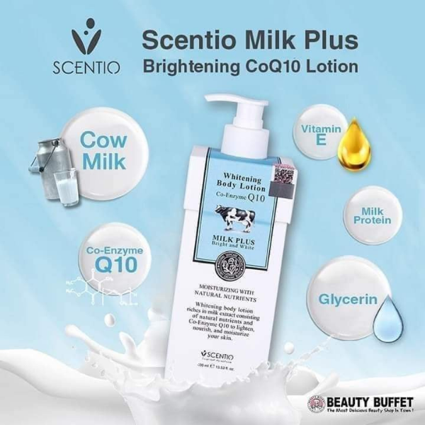 Scentio Milk Plus Q10 Whitening Body Lotion
