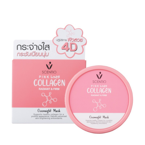 Scentio Pink collagen radiant and firm overnight mask